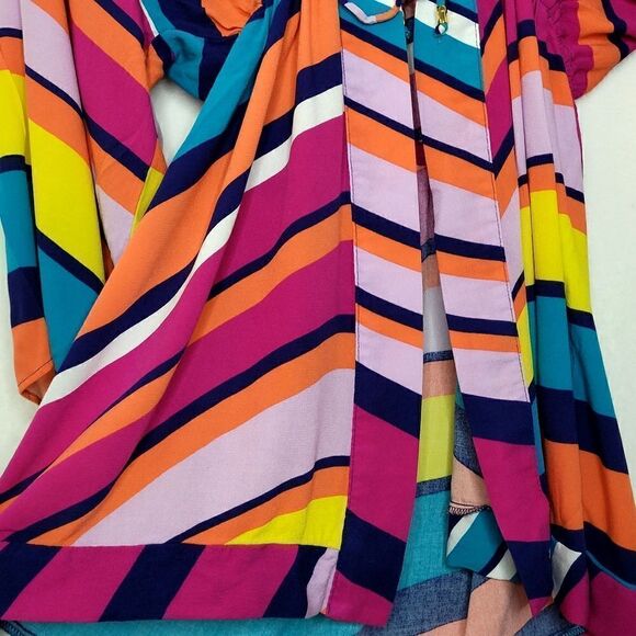 Trina Turk Multicolor Stripe Beach Coverup Size Small - Picture 6 of 13